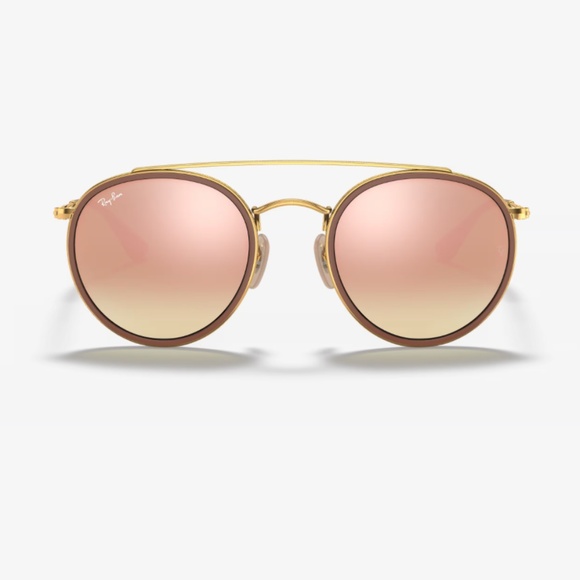 Ray Ban AUTHENTIC ROUND DOUBLE BRIDGE - Copper Gradient Flash color - Picture 1 of 7
